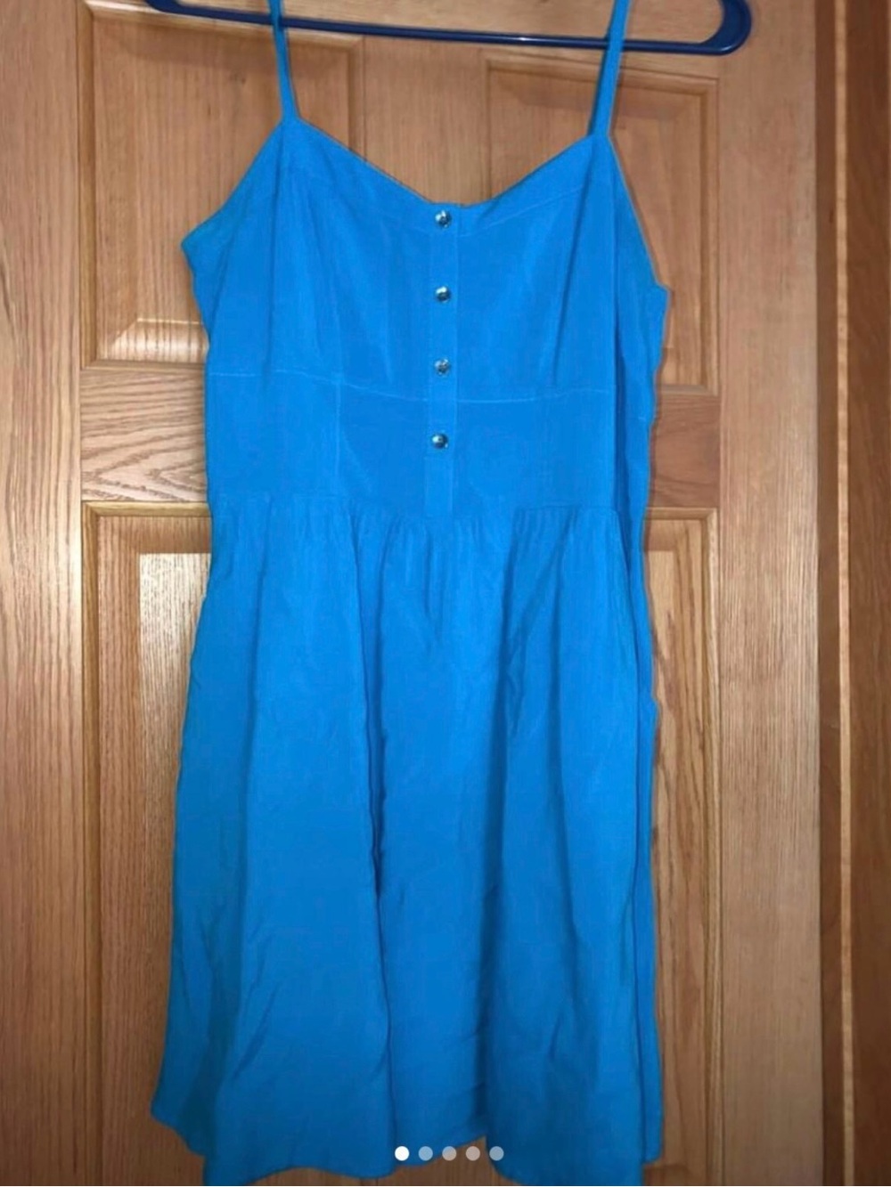 Express Bright Blue Spaghetti-Strap Mini Dress